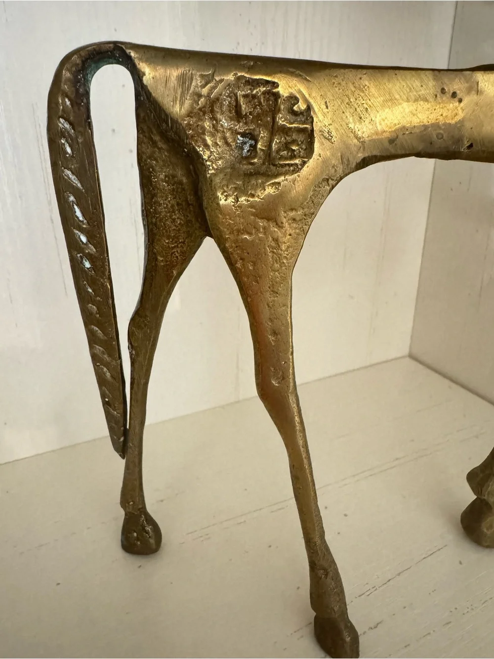 Vintage Brass Horse Sculpture Decorative Accent Frederick Weinberg Style